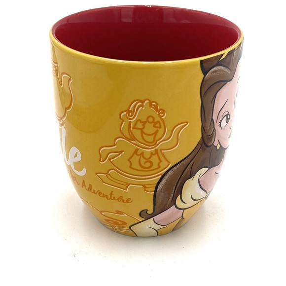 Disney Parks Beauty And The Beast Belle Looking For Adventure Mug w Mrs. Potts + - Picture 2 of 11